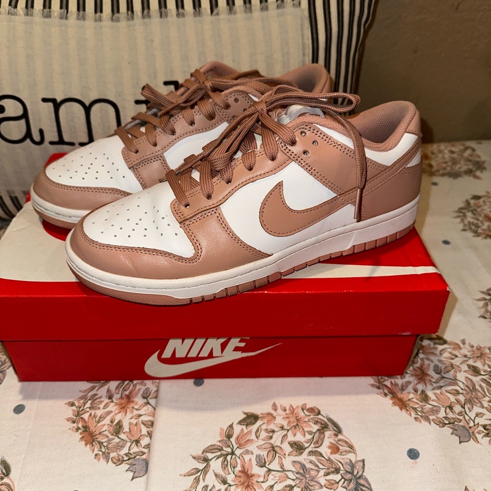 Nike Dunk Low in White and Rose